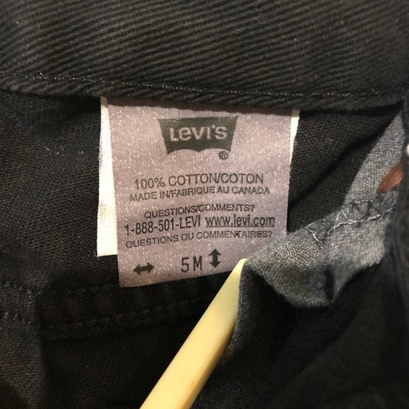 VINTAGE LEVIS, LOW RISE, 100% COTTON, BLACK JEANS - Picture 4 of 9
